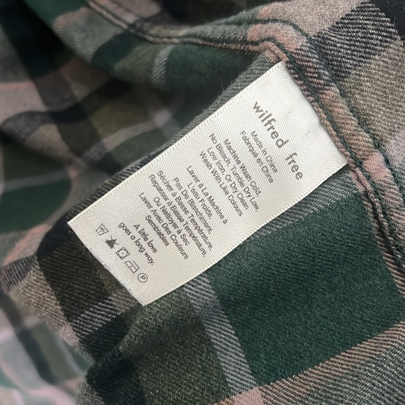 Aritzia Wilfred Flannel Plaid Shirt Dress Size Large - Picture 5 of 13
